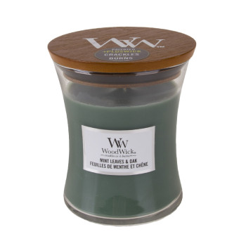 WoodWick Mint Leaves & Oak glass medium - 1