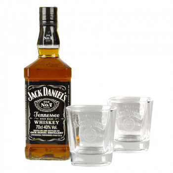 Jack Daniel's 0,7l 40% Plechovka + 2 sklenice - 2