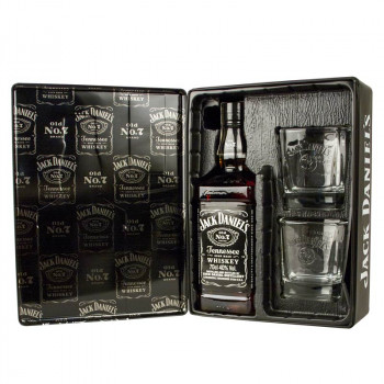 Jack Daniel's 0,7l 40% Plechovka + 2 sklenice - 3
